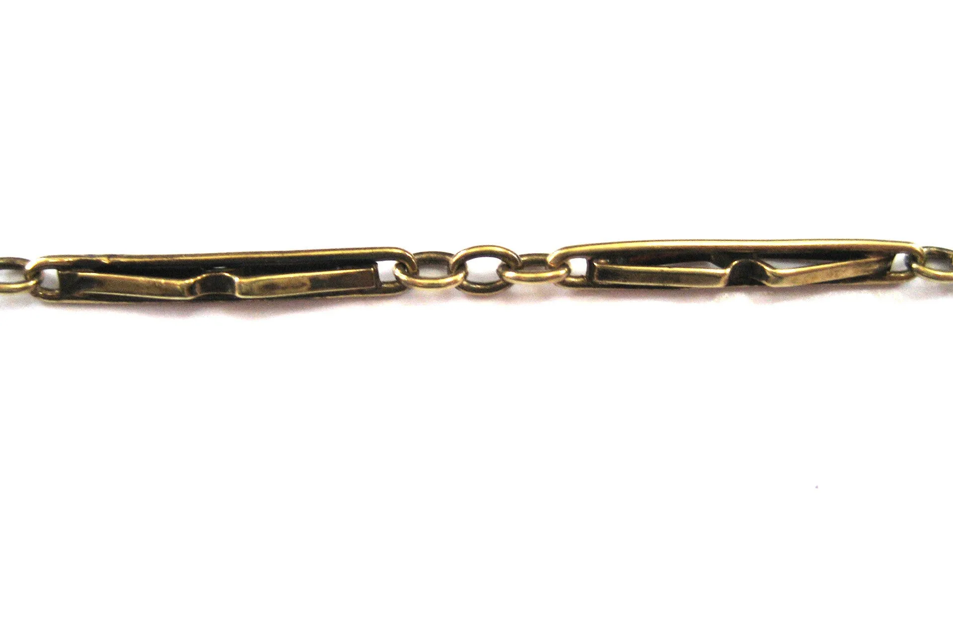 14K Yellow Gold Pharaoh/Sword Watch Chain