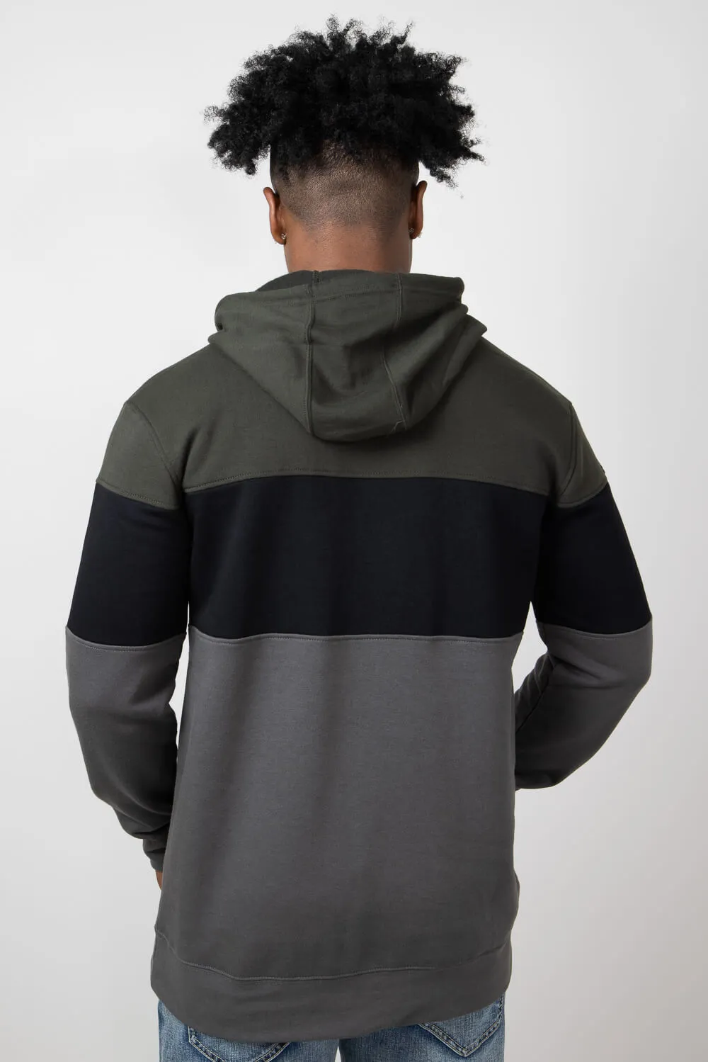 1897 Active Colorblock Hoodie for Men in Dark Green | MJ506-DARKOLIVE