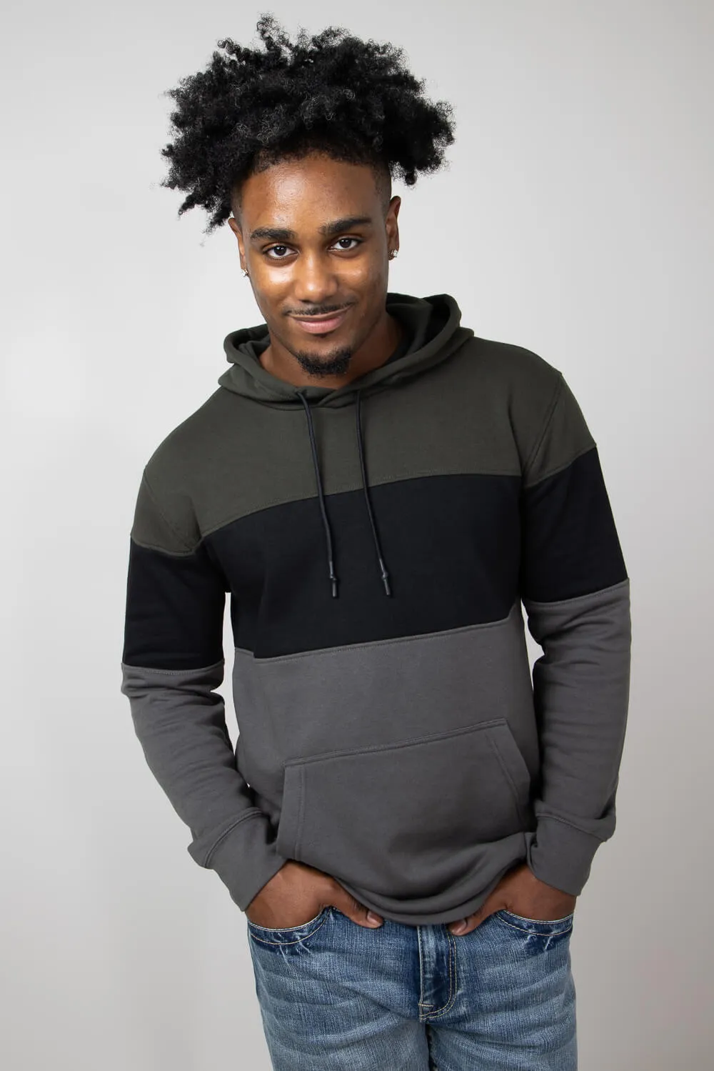 1897 Active Colorblock Hoodie for Men in Dark Green | MJ506-DARKOLIVE