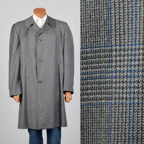 1960s Gray Plaid Over Coat