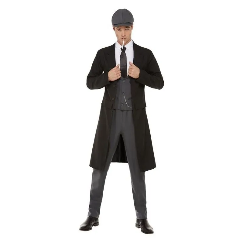 20s Gangster Costume Peaky Blinders Shelby Adult Black Grey