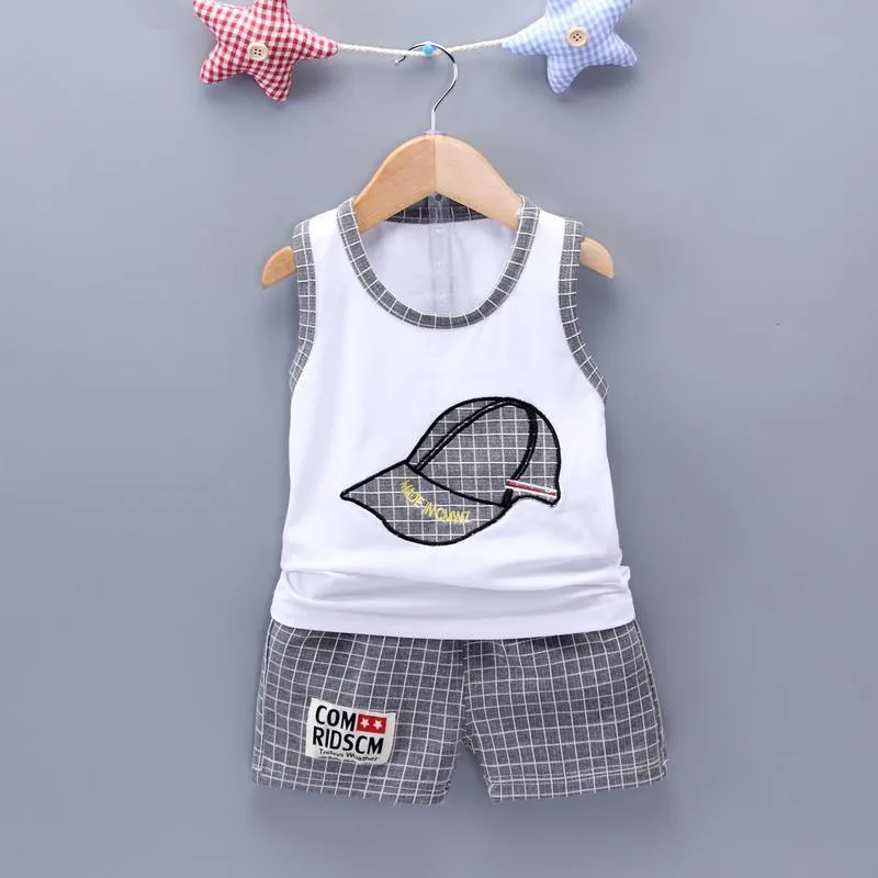 2pcs Fashion Plaid Solid Print Top and Pants Wholesale children's clothing