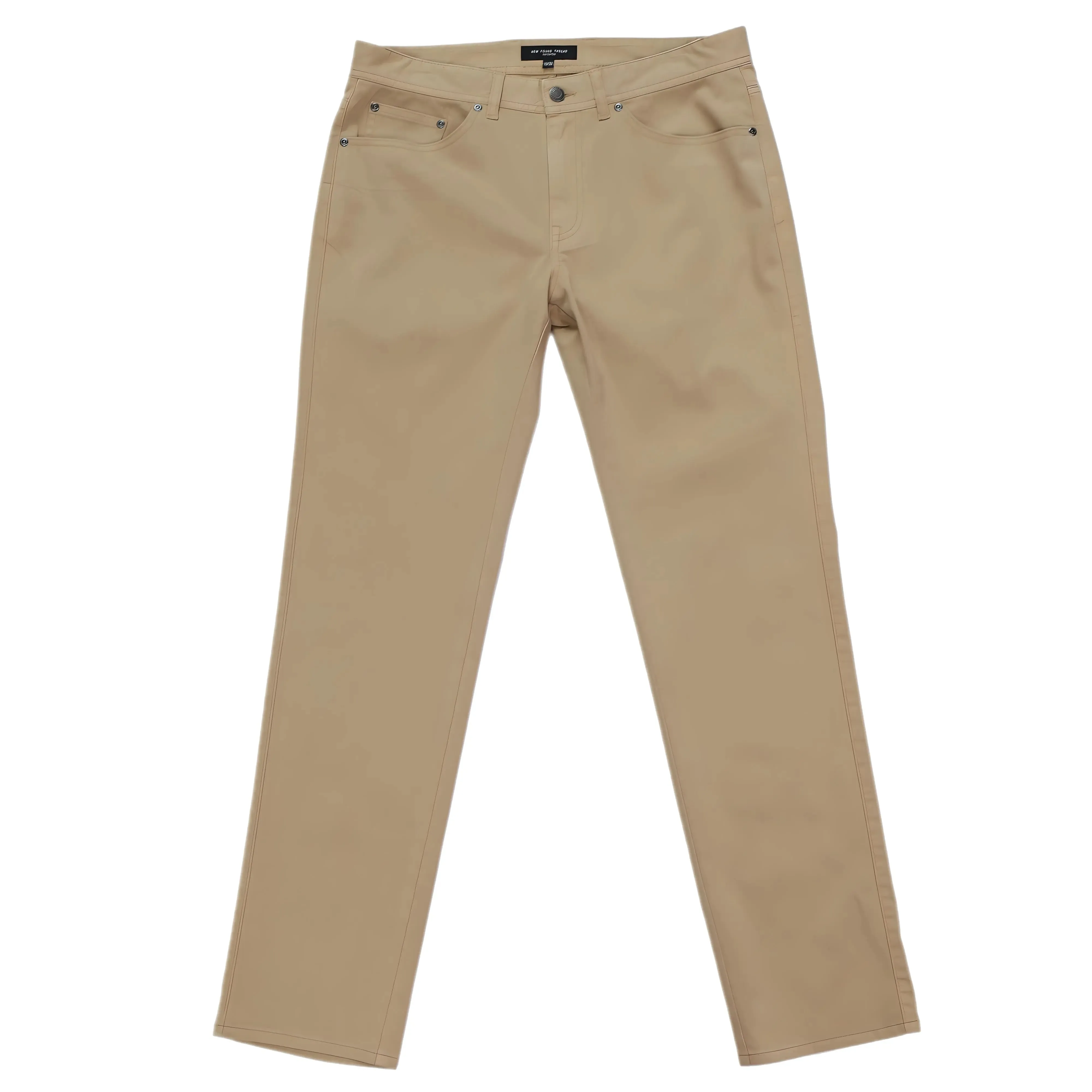 365 | Khaki Stretch Cotton Sateen 5 Pocket Pants