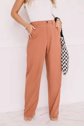 A Day At The Office Dress Pants | Terracotta