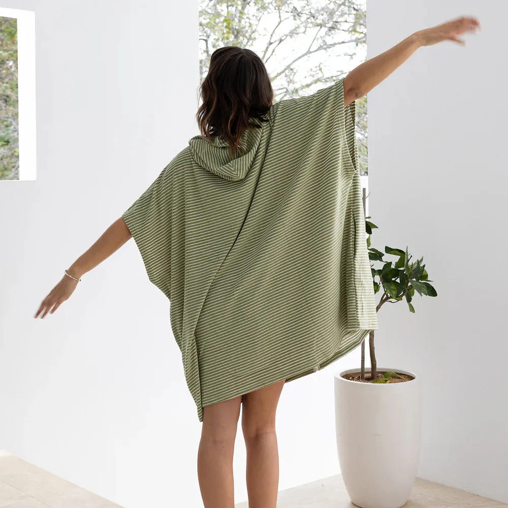 Adult Zip Front Poncho Olive by Bambury