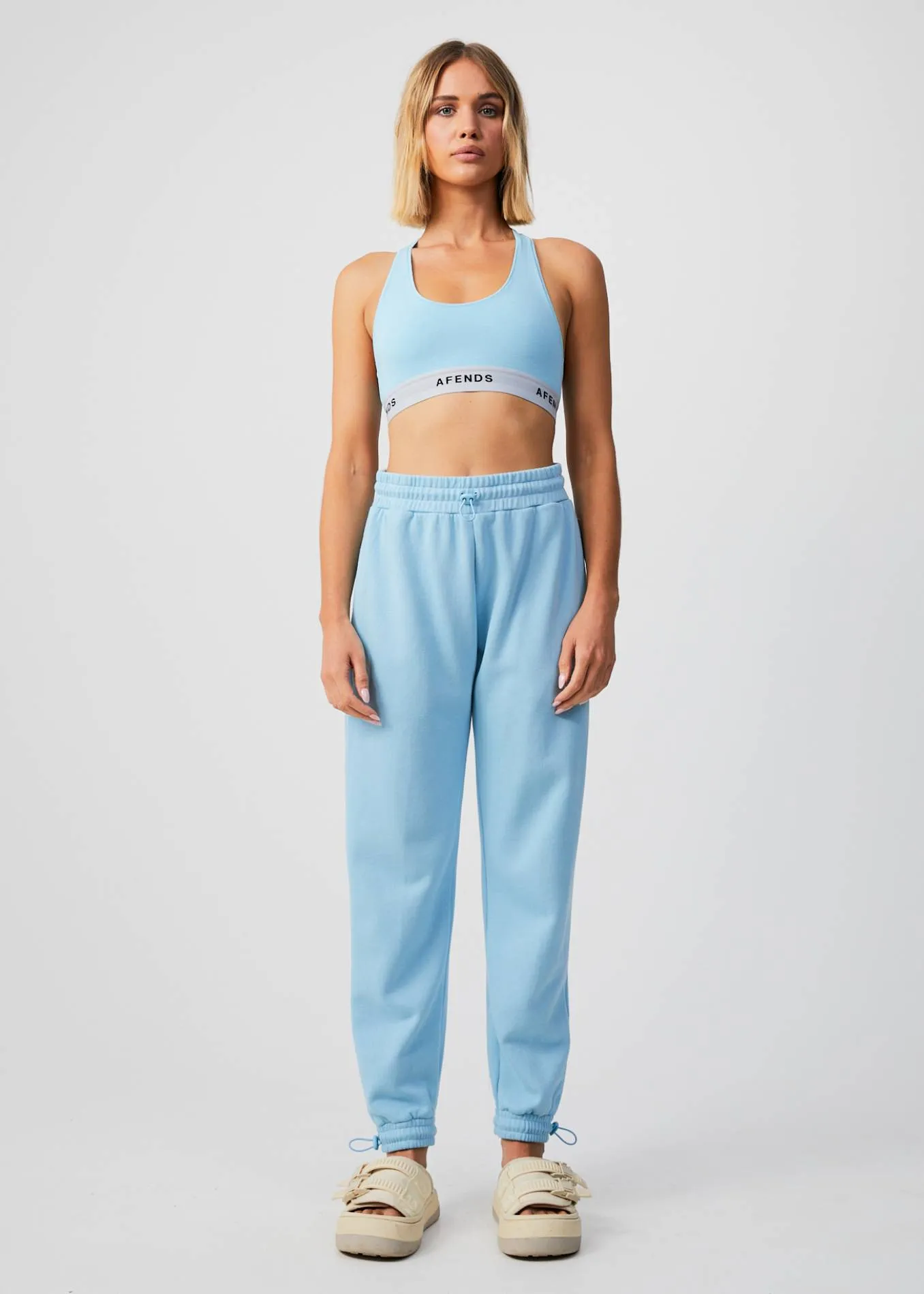 AFENDS Unisex Conditional - Unisex Sweat Pants - Sky Blue