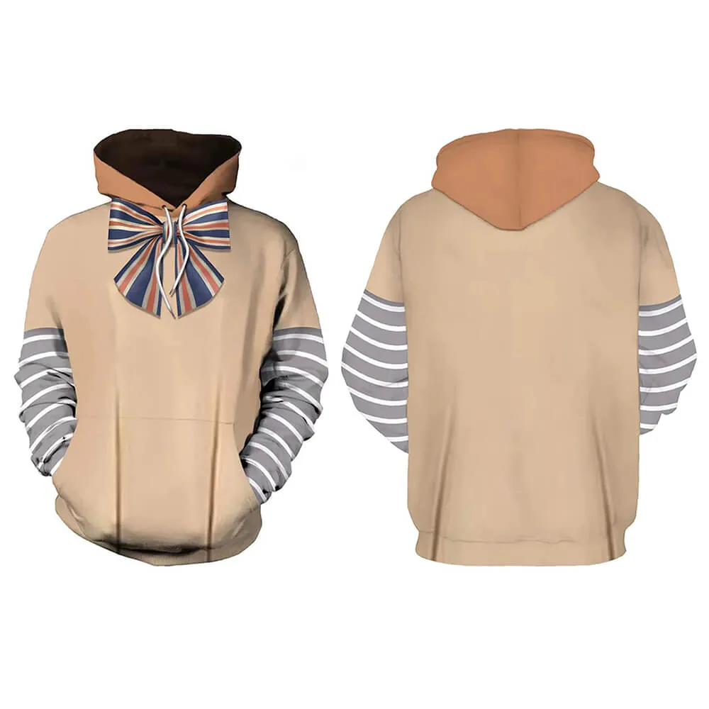 AI Doll Hoodie Long Sleeve Zip-up Jacket for Kids Adults