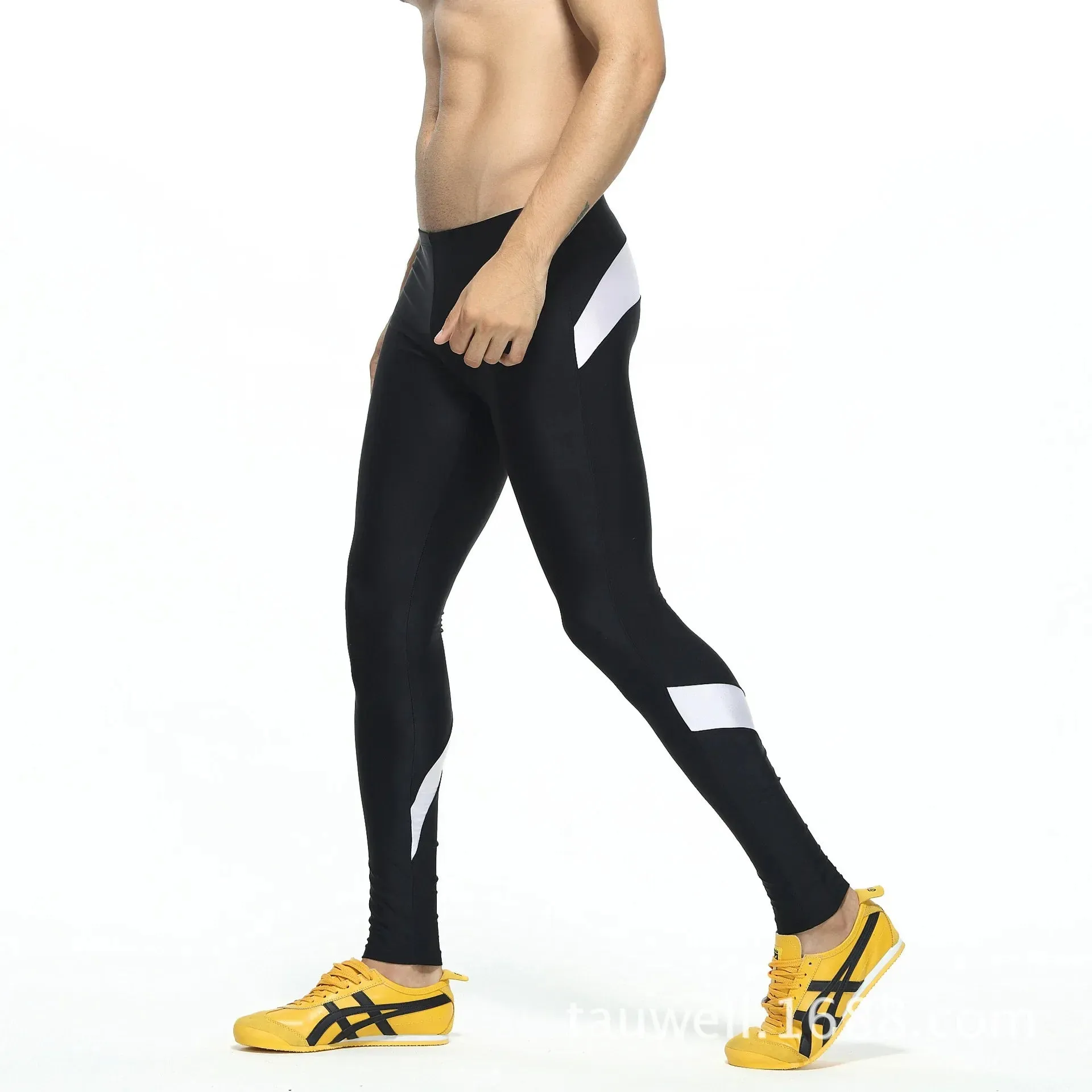 Aidase Spring Men Running Tights Sweatpants Skinny Compression Leggings Running Jogging Fitness Yoga Gym Athletic Exercise Leggings