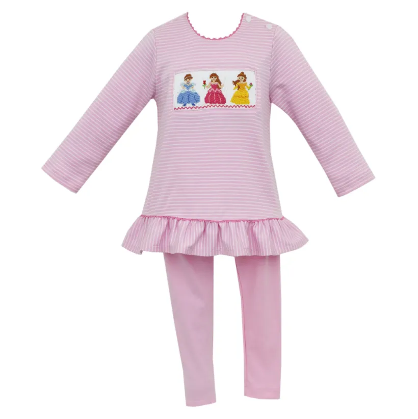 Anavini Smocked Princess Two Piece Tunic Set