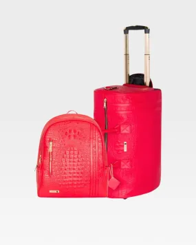 Apollo 2 Backpack & Rolling Duffle Bag Set in Red