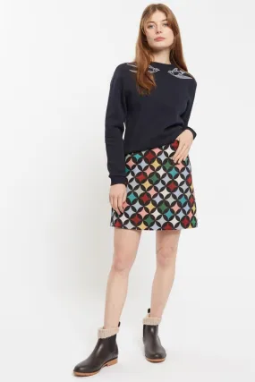 Aubin Circles Jacquard Mini Skirt