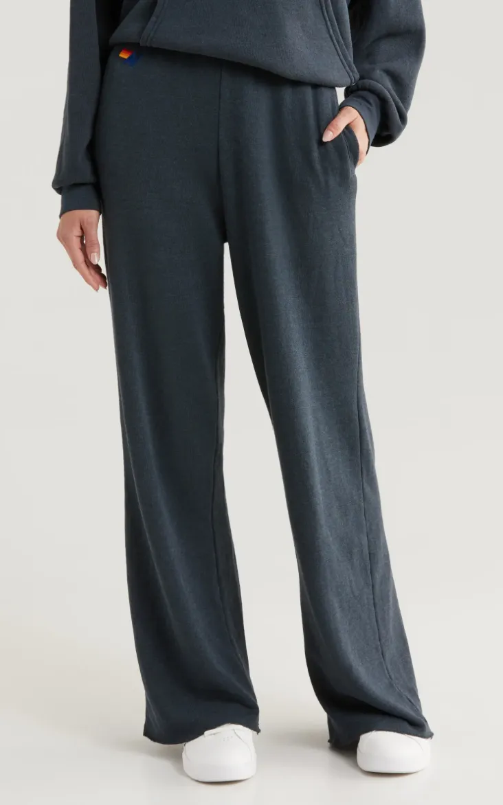 Aviator Nation Wide Leg Pocket Sweatpant Charcoal