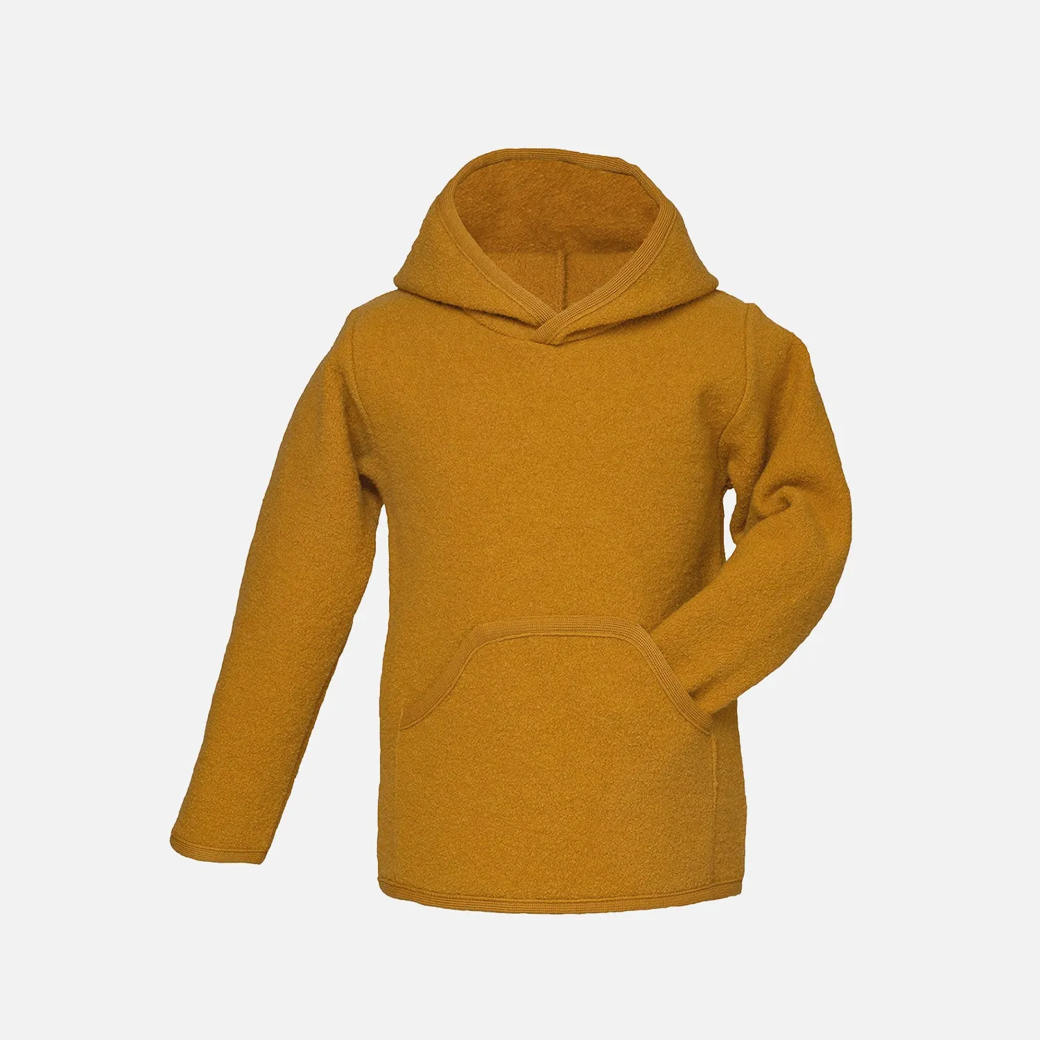 Baby & Kids Merino Wool Crepe Hoodie - Turmeric