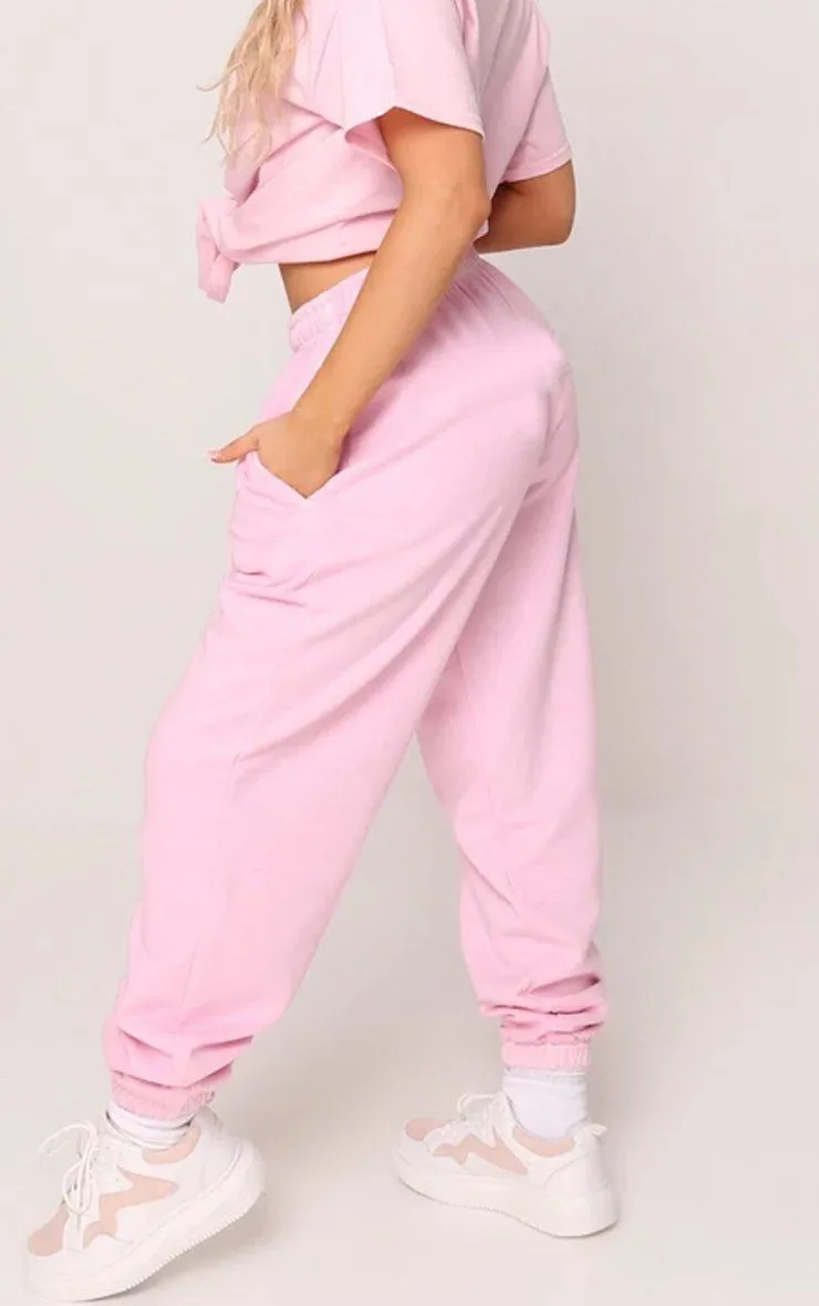 Baby Pink Cuffed Joggers