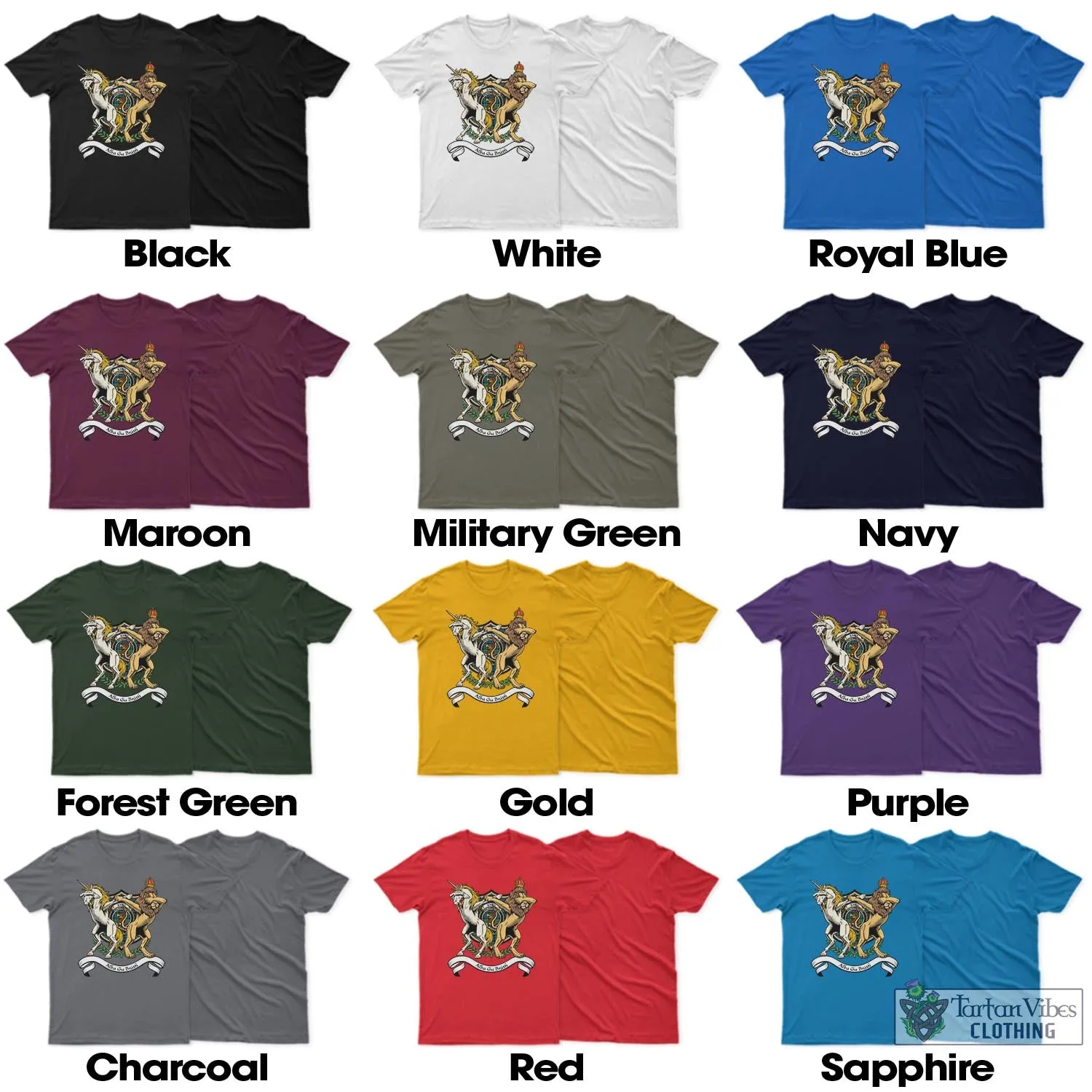 Baird Ancient Family Crest Cotton Men's T-Shirt with Scotland Royal Coat Of Arm Funny Style