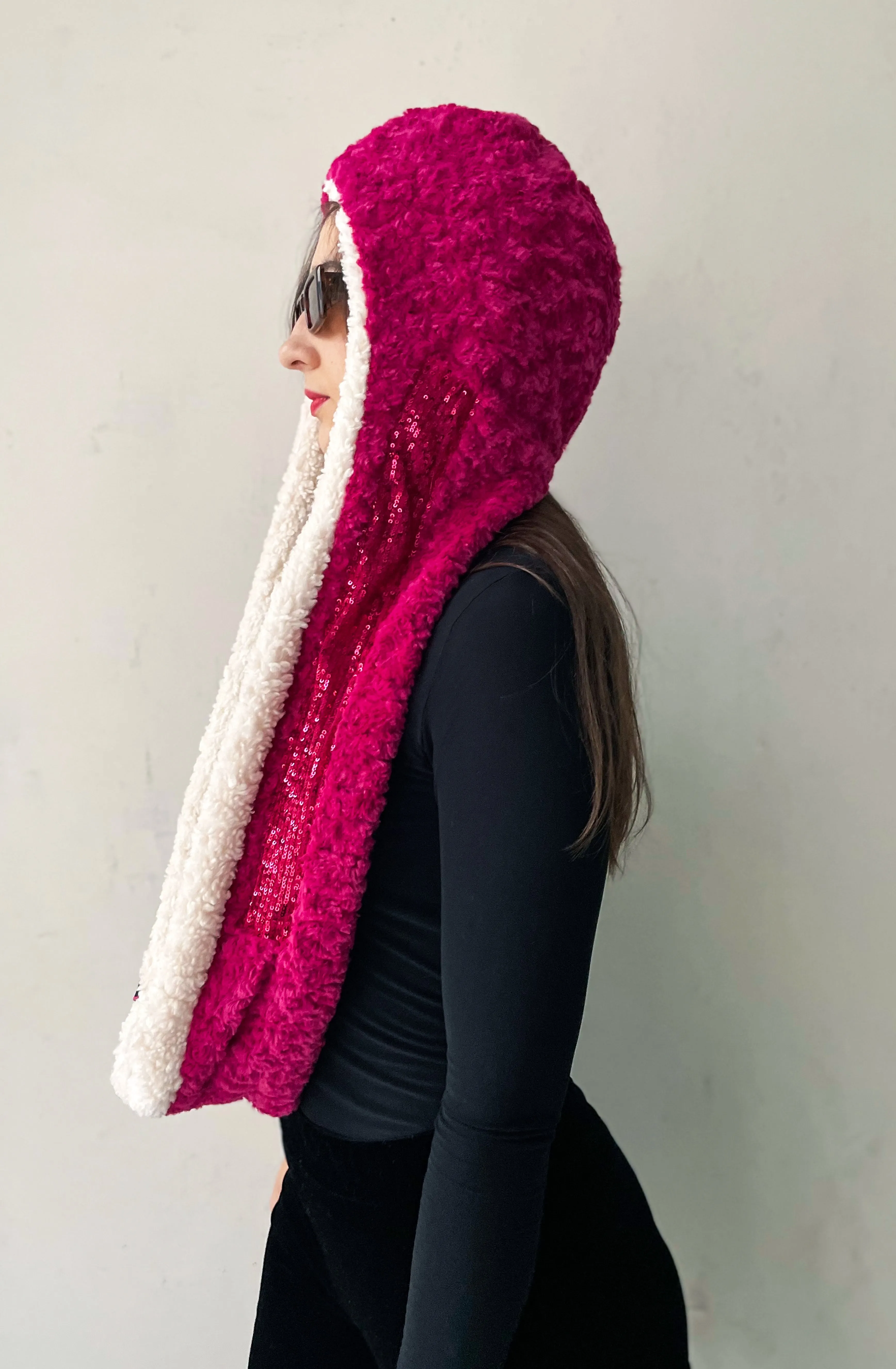 Balaclava Hoop Mütze | Off-White/Pink