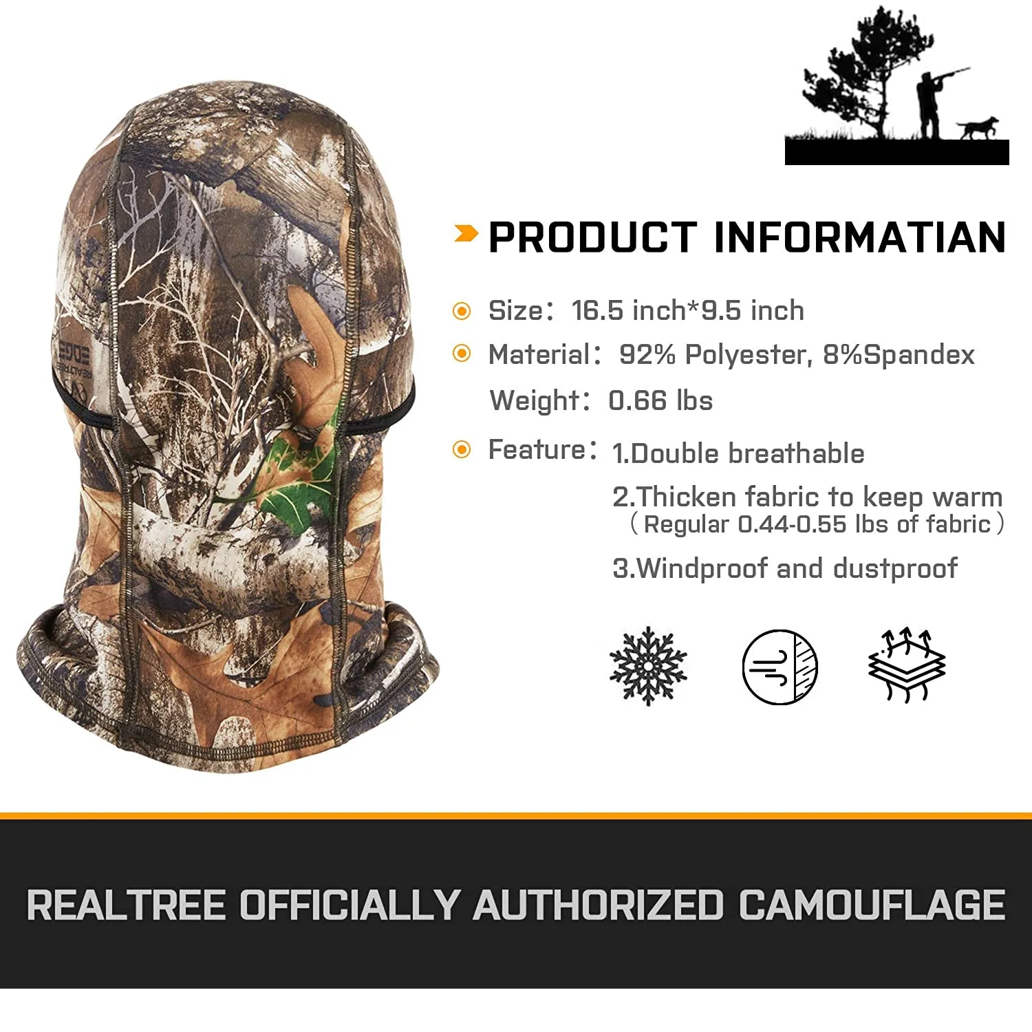 Balaclava Ski Mask Hunting Camo Face Masks Realtree Edge