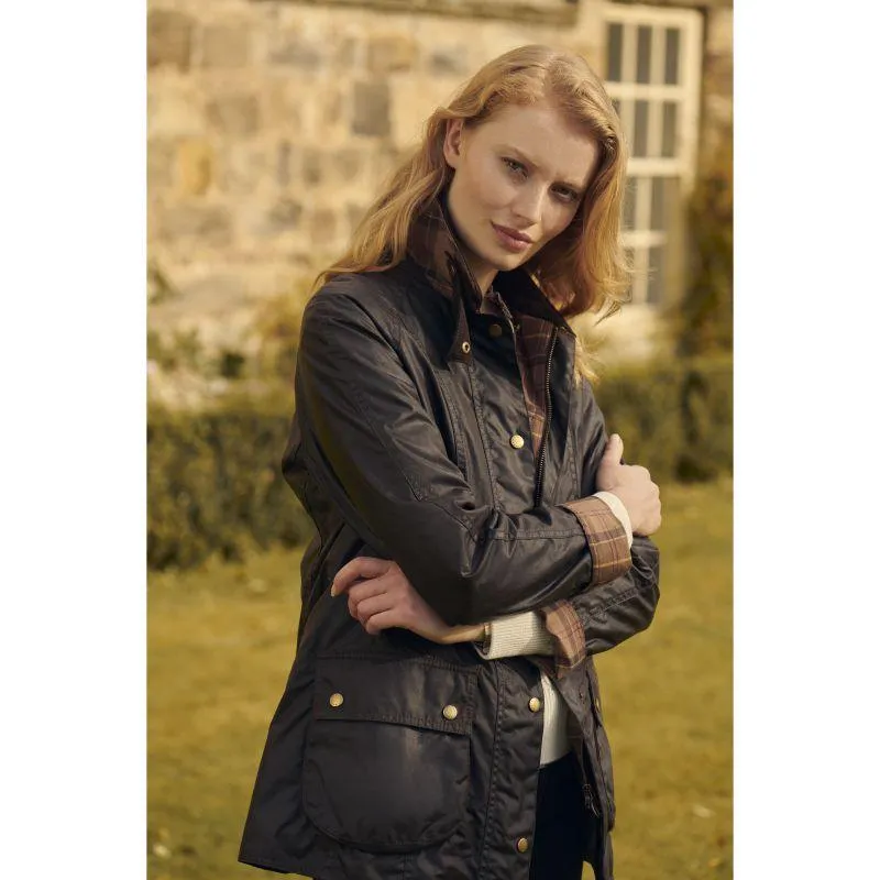 Barbour Beadnell Ladies Wax Jacket - Rustic