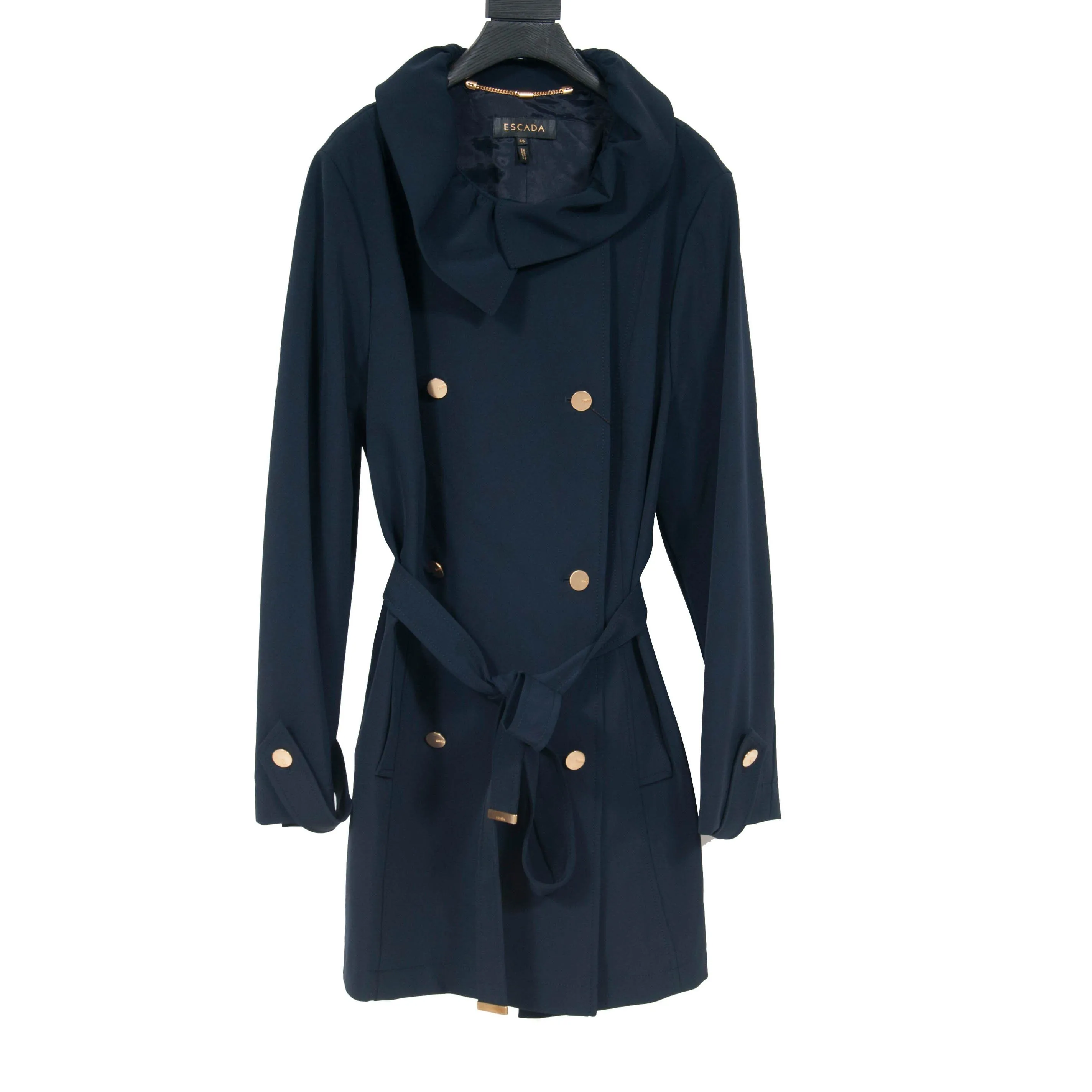 Belted Trench Coat (Navy)