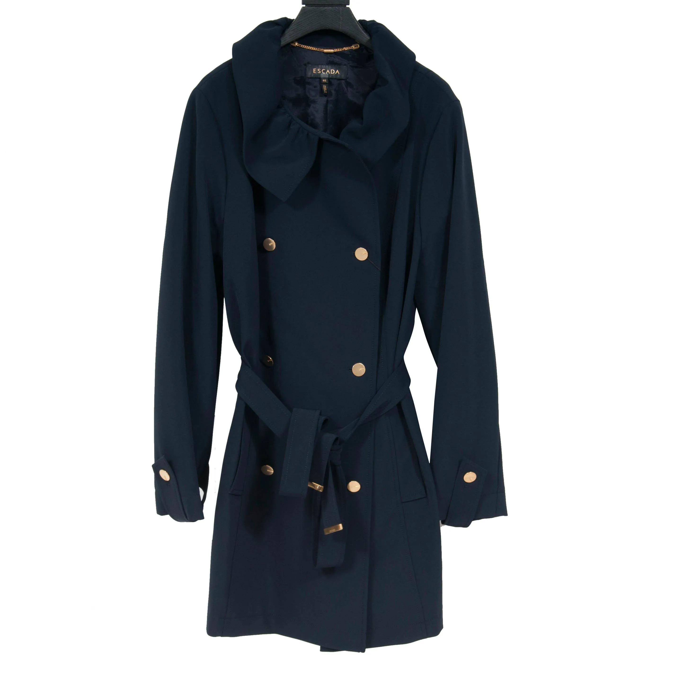 Belted Trench Coat (Navy)