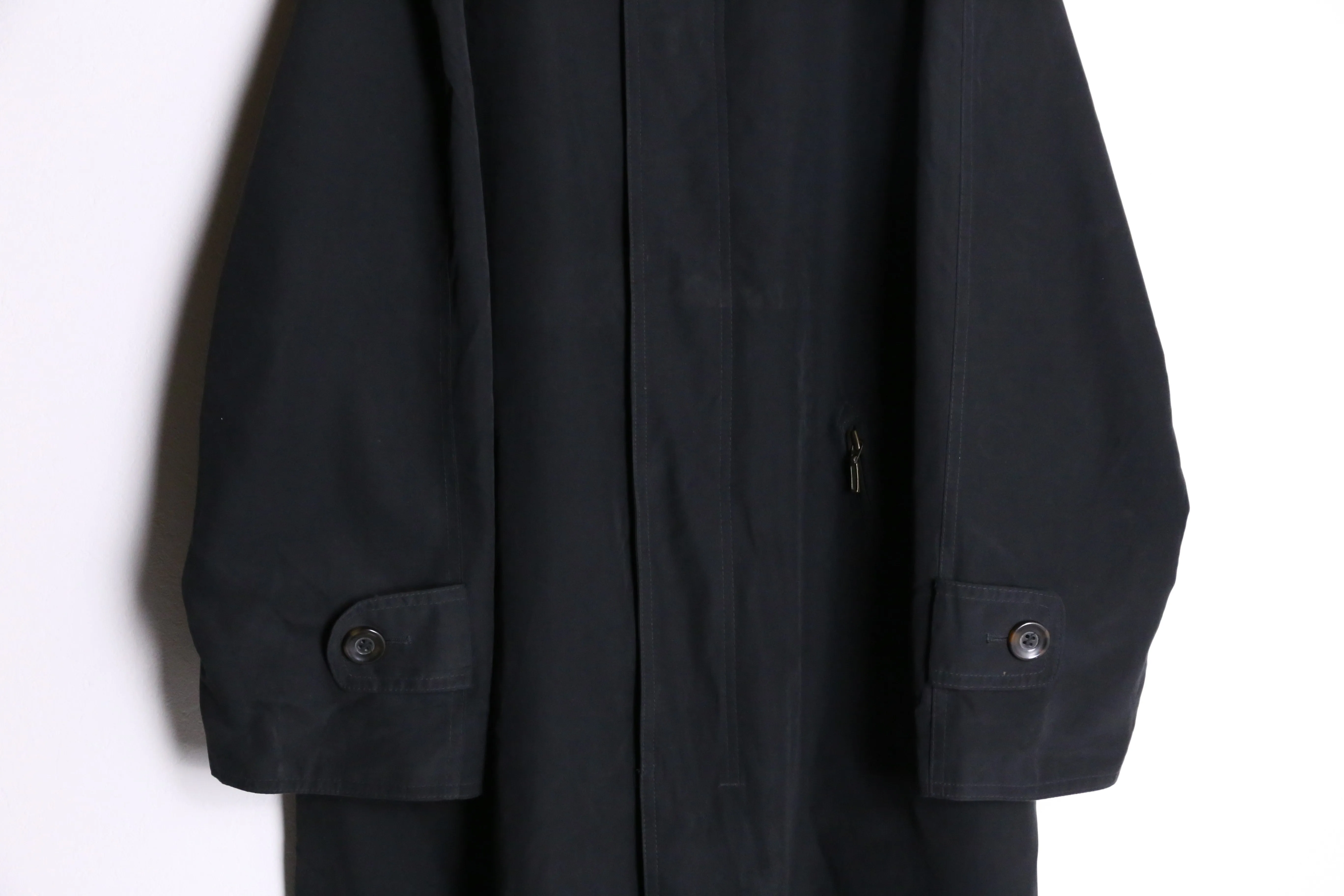 black corduroy switch smooth long coat