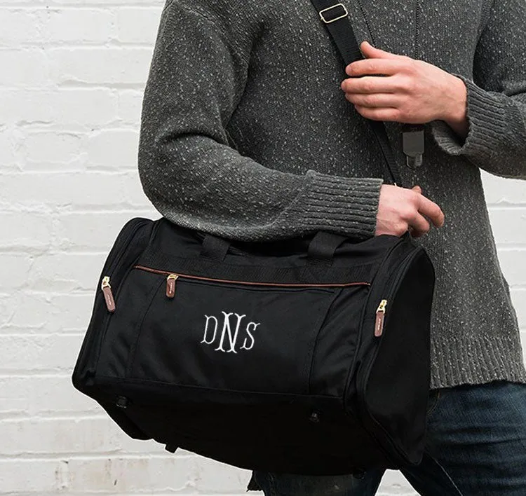 Black Groomsmen Weekender Bag - Monogram