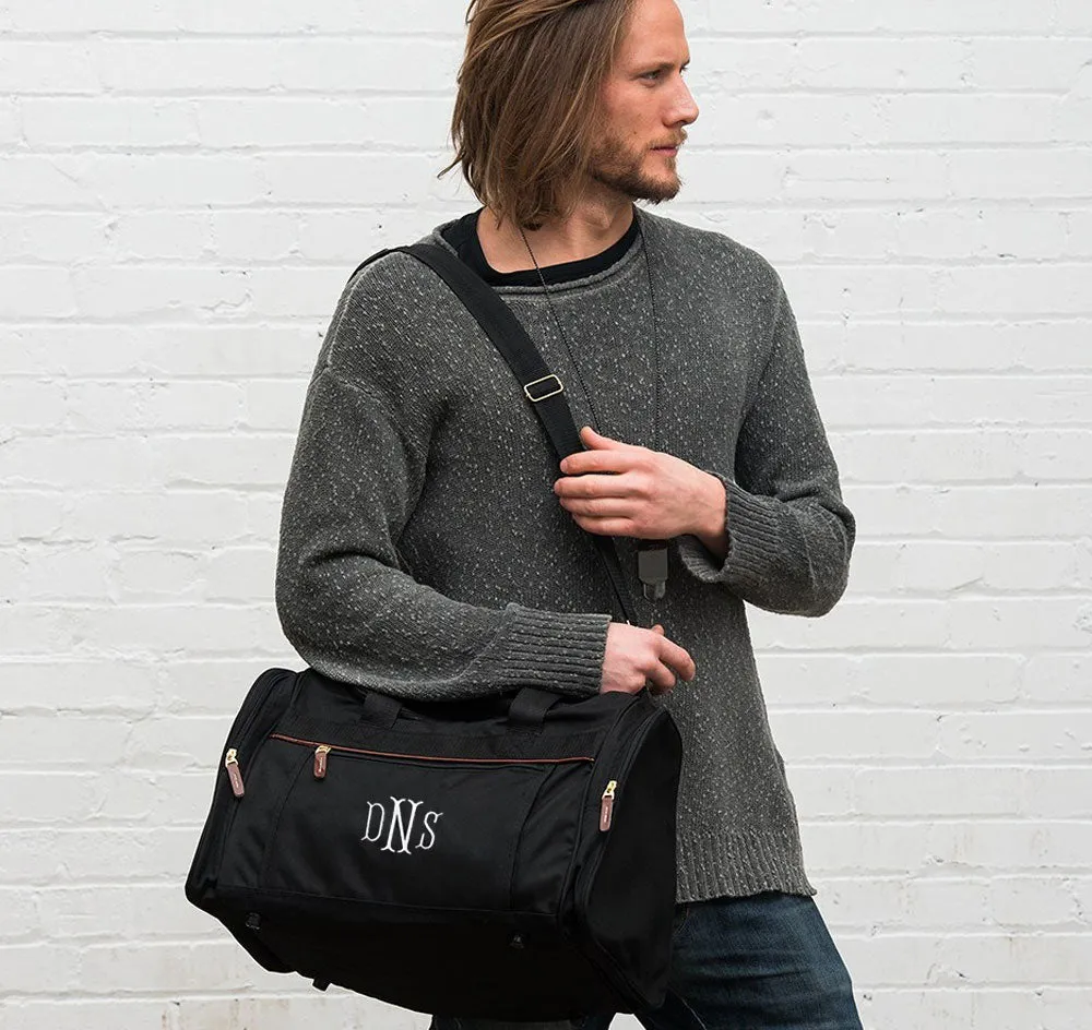 Black Groomsmen Weekender Bag - Monogram