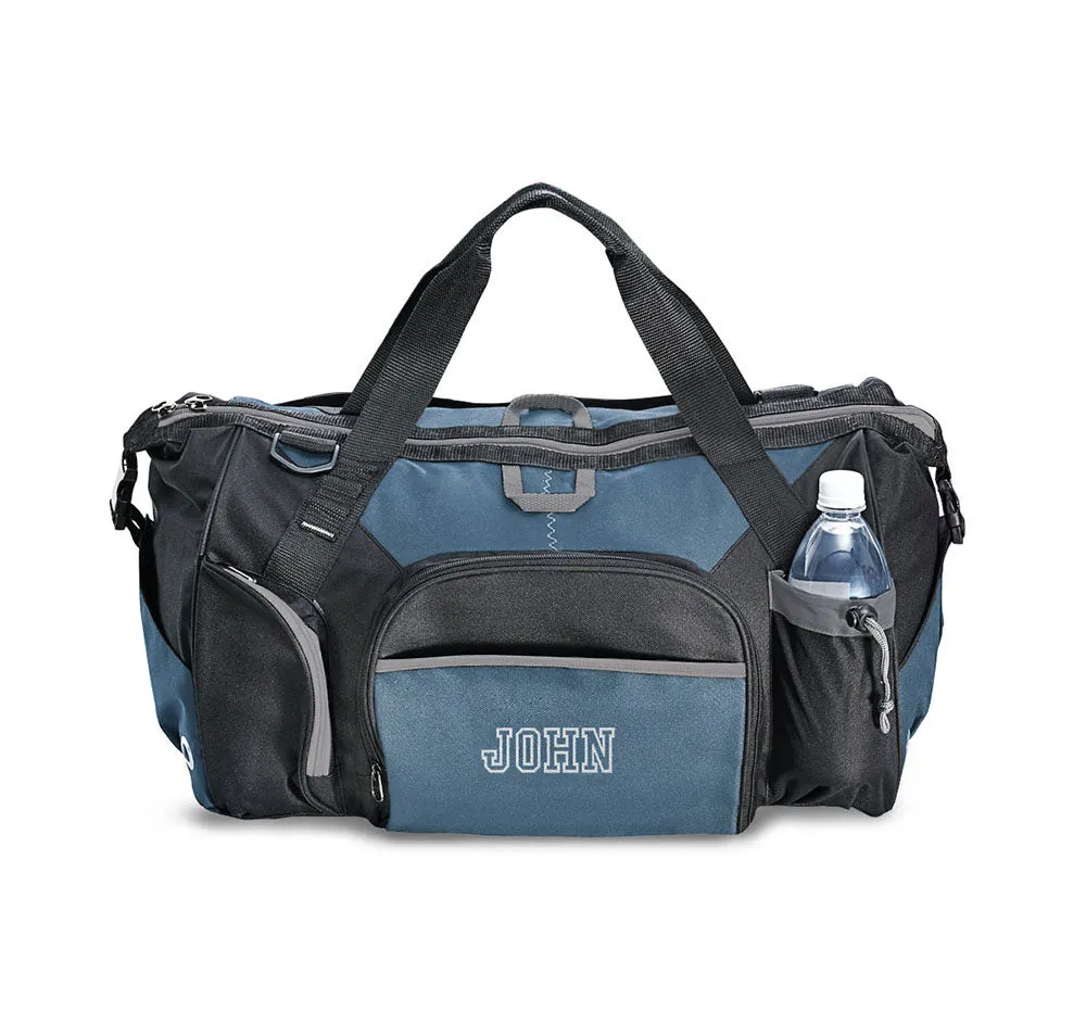 Blue Groomsman Duffle Bag - Personalized