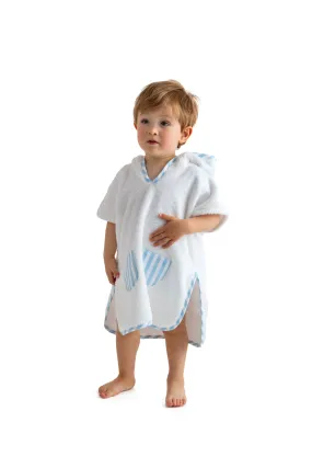 Blue Stripes Boys Poncho