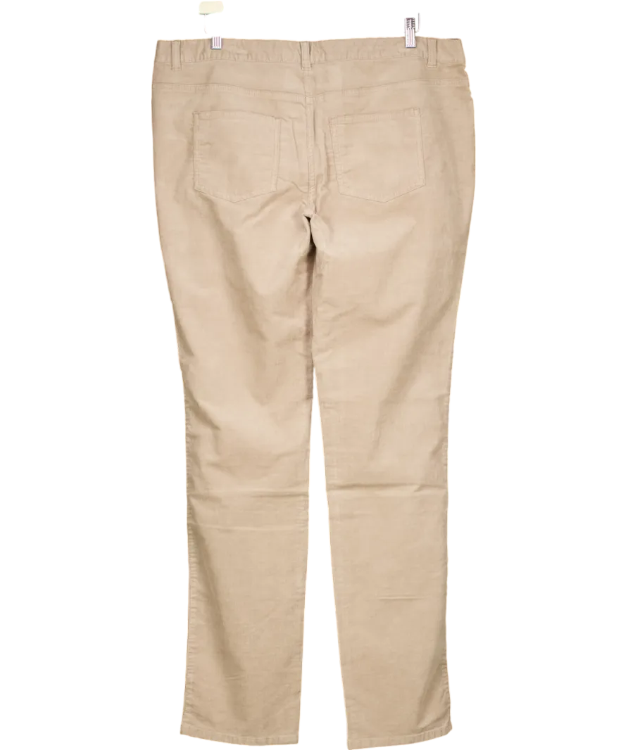 Boden Beige 5 Pocket fine Corduroy Slim Trousers UK 20