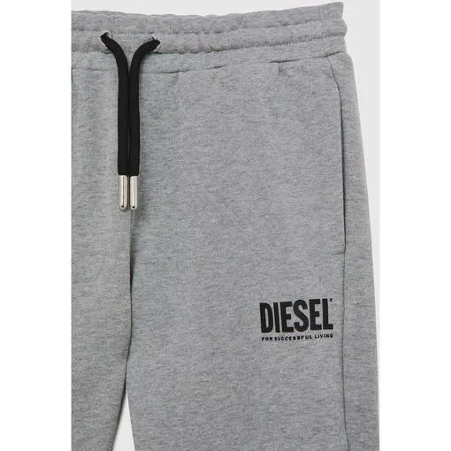 Boys Grey Sweatpants With Logo