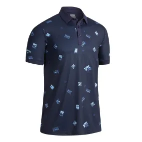 Callaway Postcard Printed Polo Shirt - Peacoat