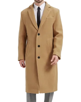 Camel Wool Cashmere Long Overcoat