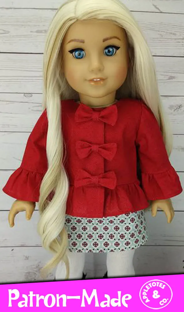 Cape Cod Jacket Sewing Pattern for 18 Inch Dolls