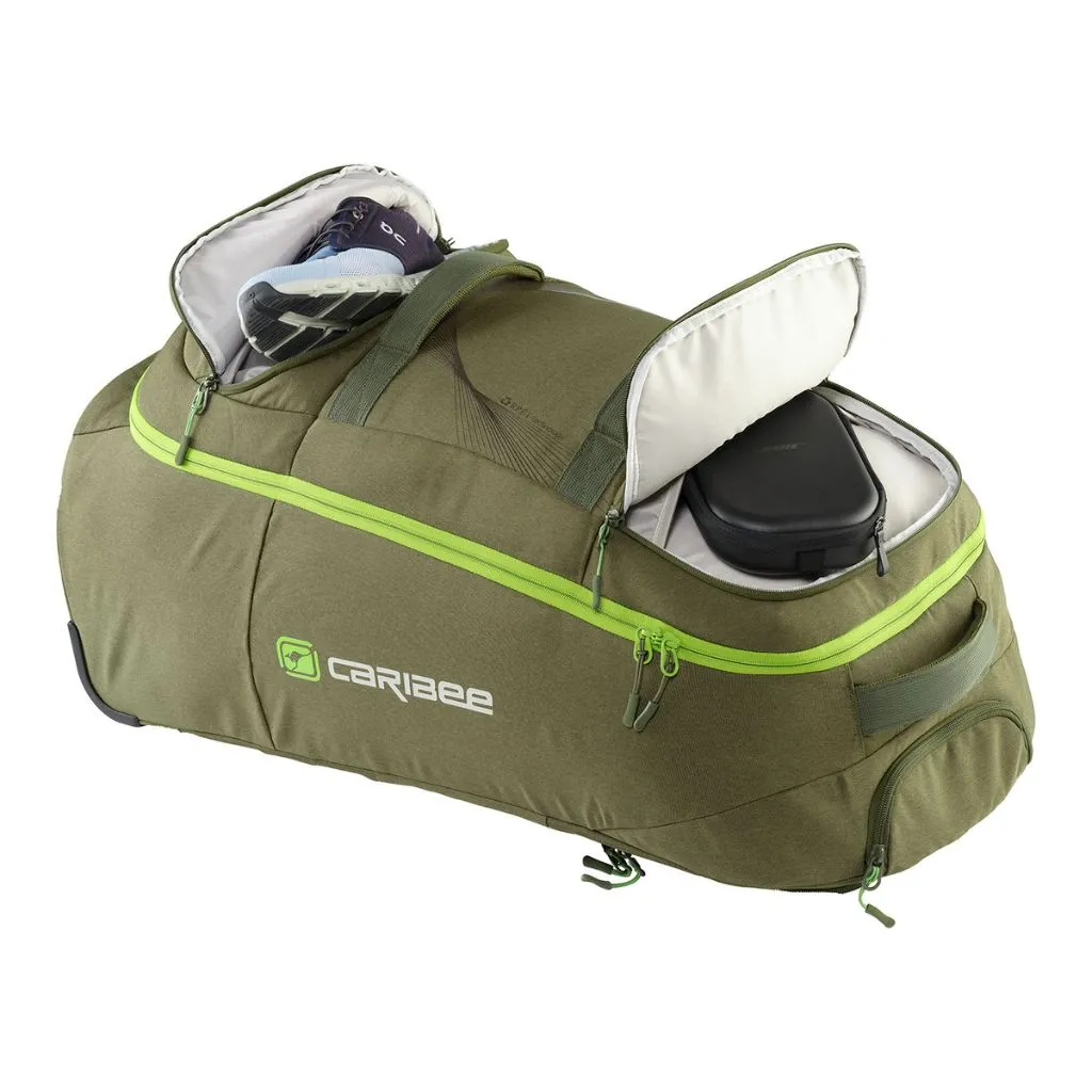 Caribee Adventure 70L Hybrid Wheeled Travel Duffel/Backpack - Olive