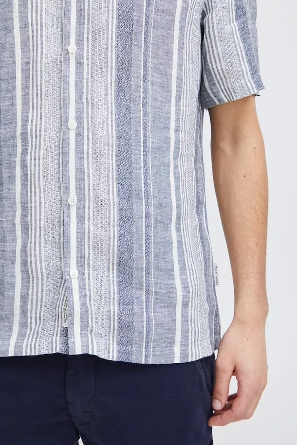 CASUAL FRIDAY - CFAnton SS Linen Striped Shirt - 20505068