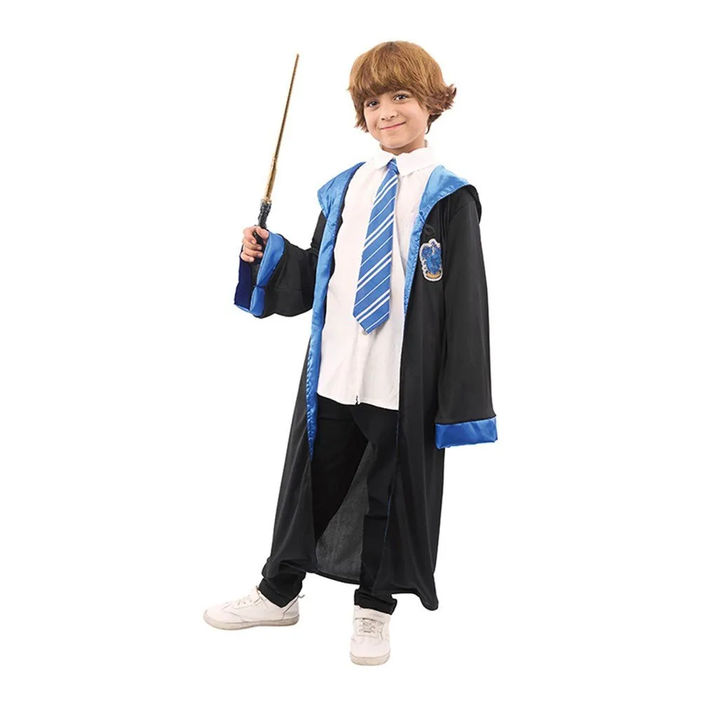 Children Wizard Harry Potter Style Unisex Costume - Blue Ravenclaw House