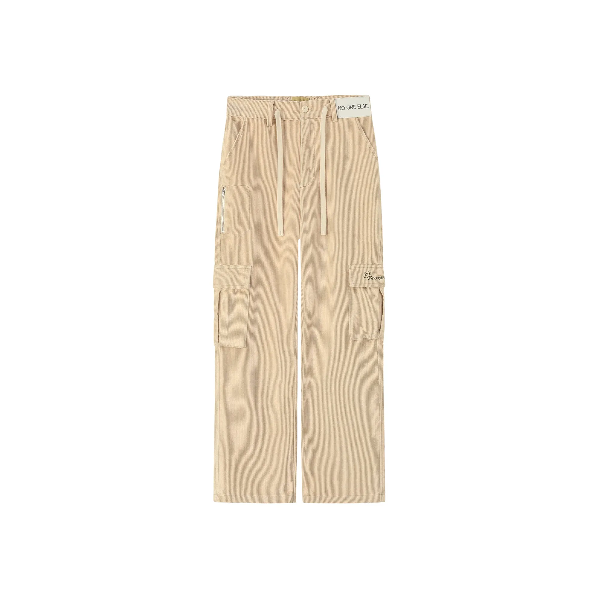 Corduroy Straight Cargo Pants