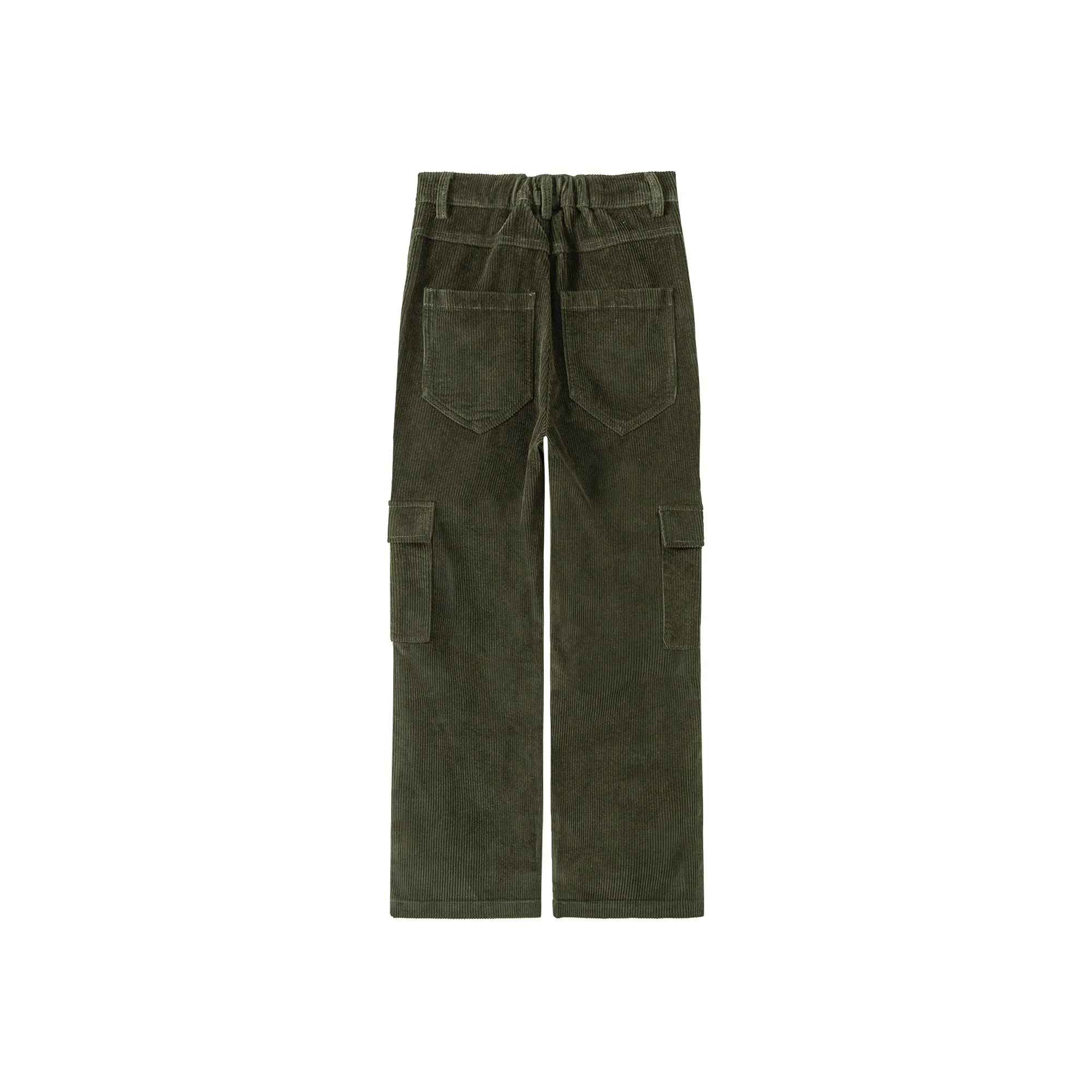 Corduroy Straight Cargo Pants