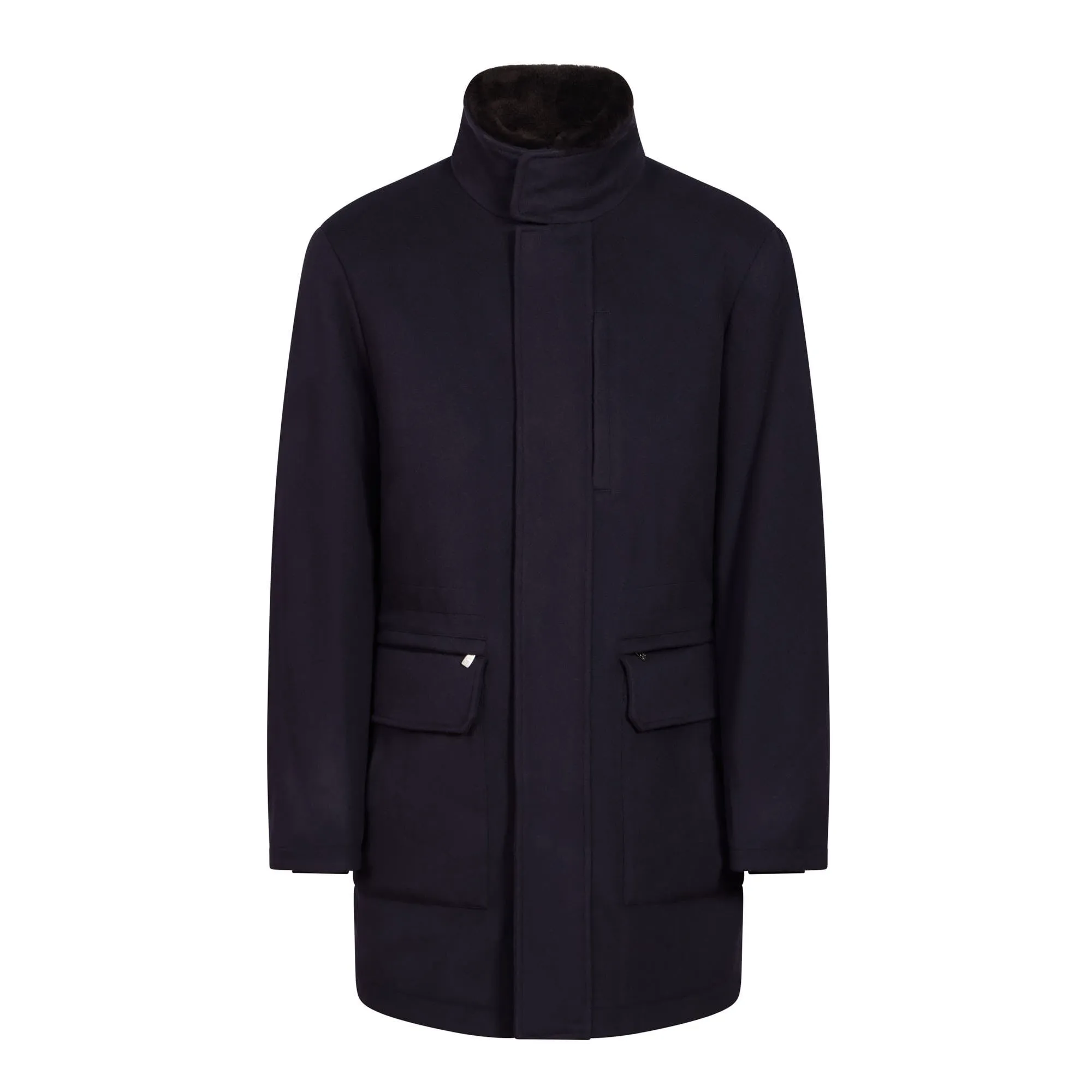 CORNELIANI Wool Caban Coat NAVY REG