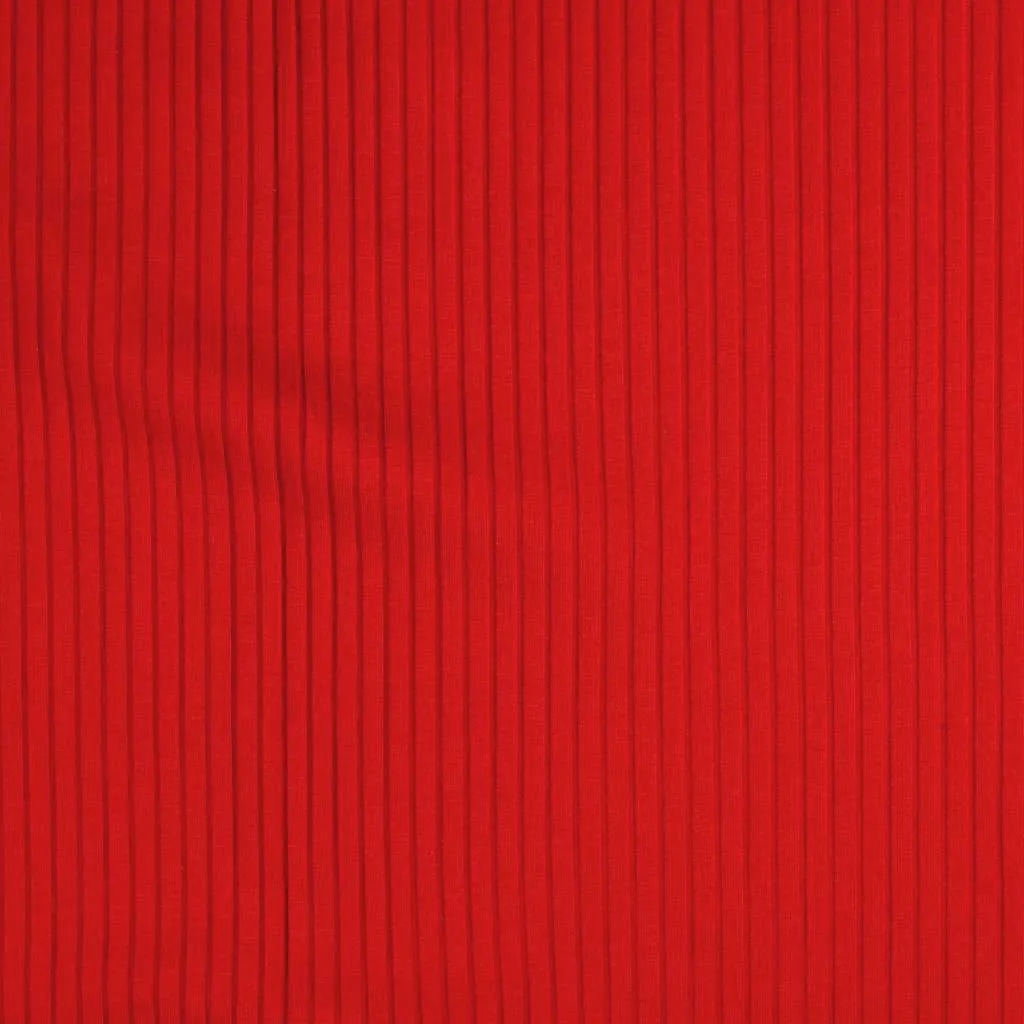 Cotton Wide Ribbed Jersey - Red