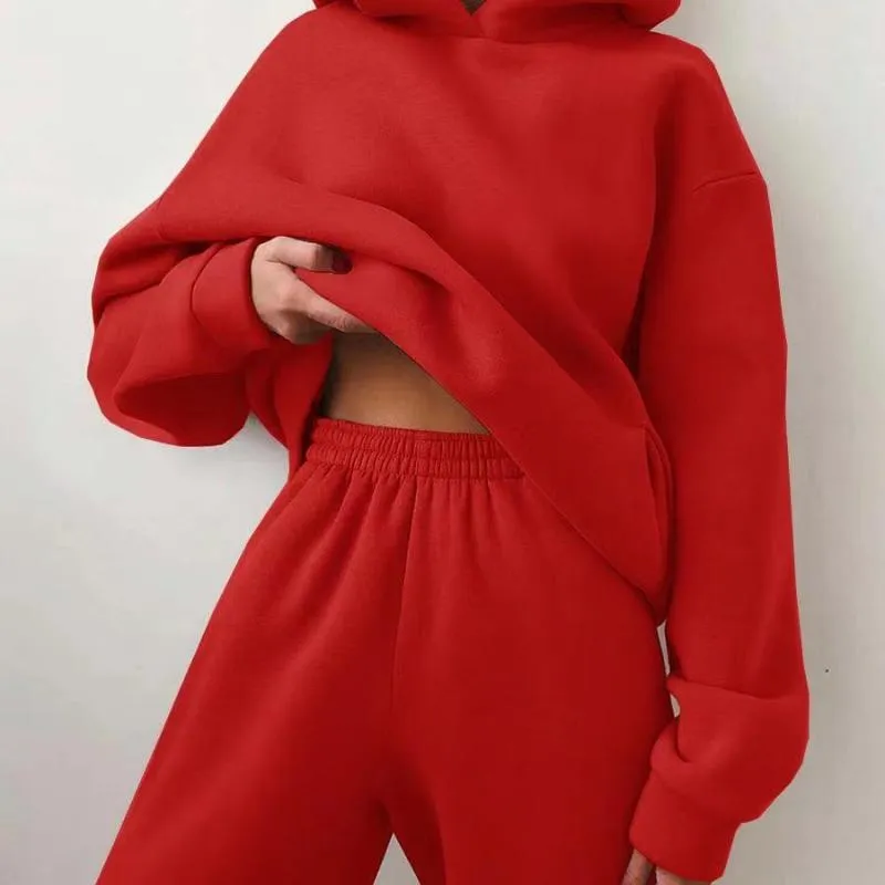 CozyChic Hoodie Set - Casual Hooded Sweater