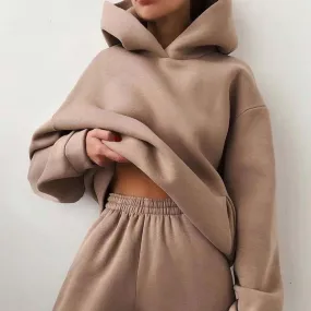 CozyChic Hoodie Set - Casual Hooded Sweater