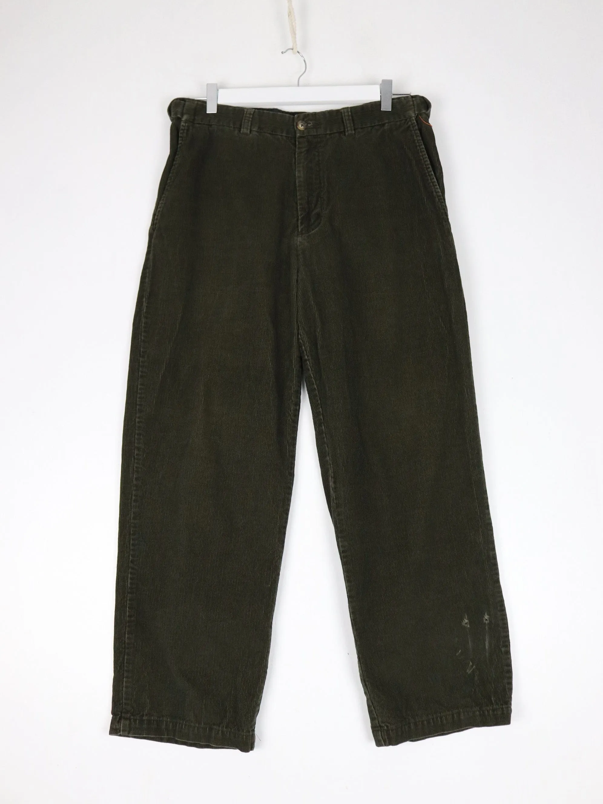 Croft & Barrow Pants Fits ens 31 x 26 Green Corduroy Trousers