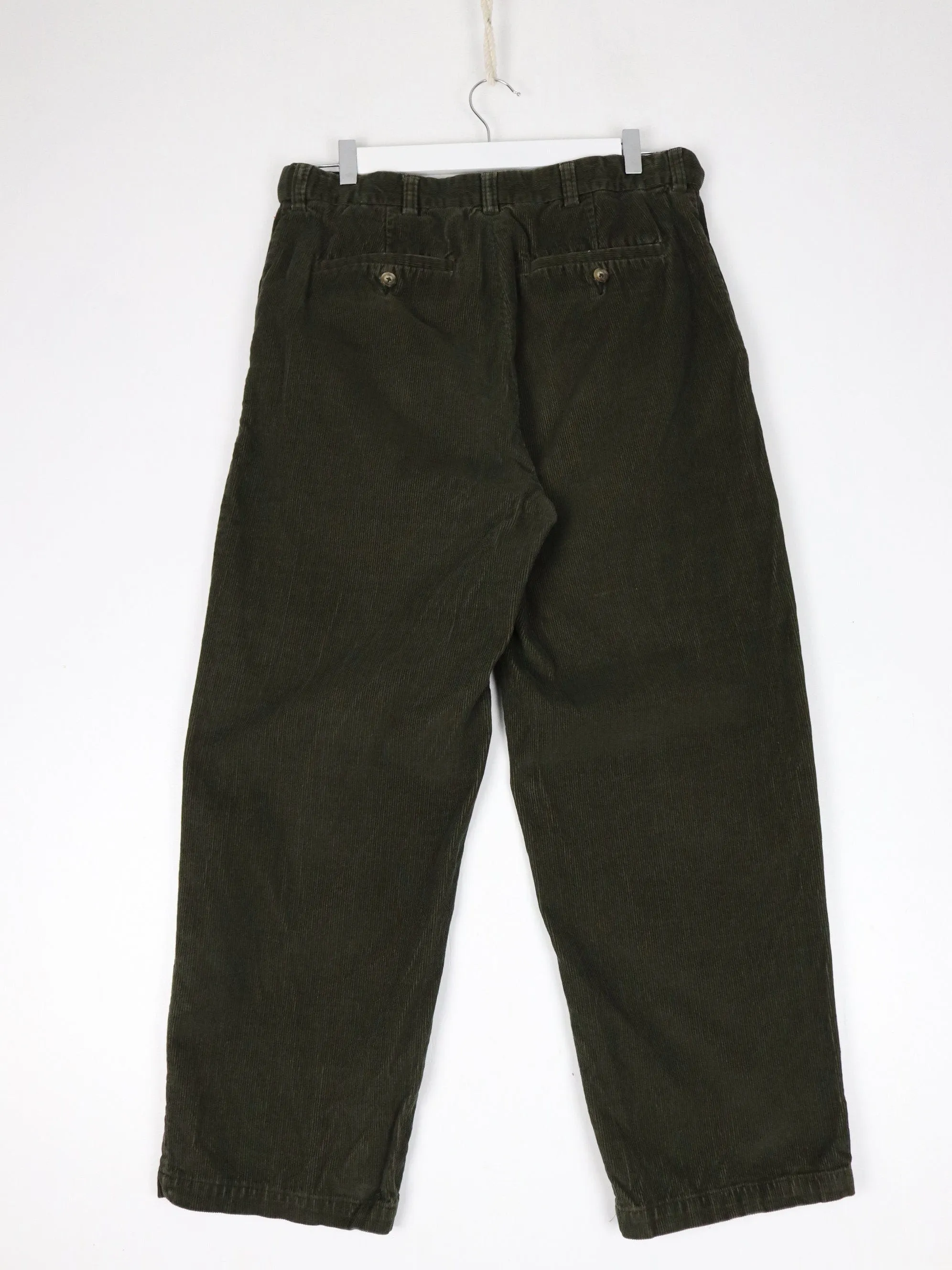 Croft & Barrow Pants Fits ens 31 x 26 Green Corduroy Trousers