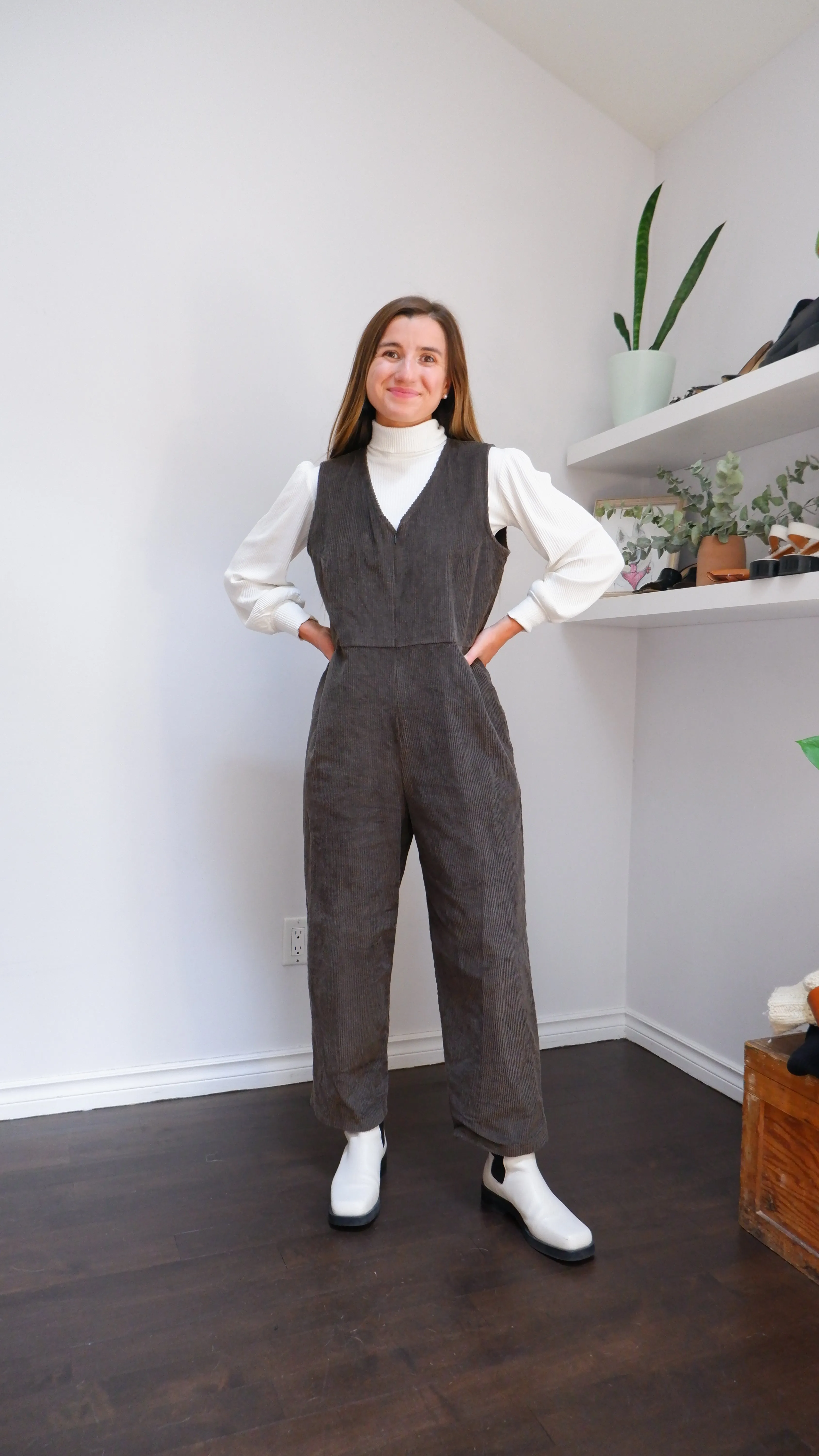 Dagg & Stacey Moss Corduroy Jumpsuit - 8/10