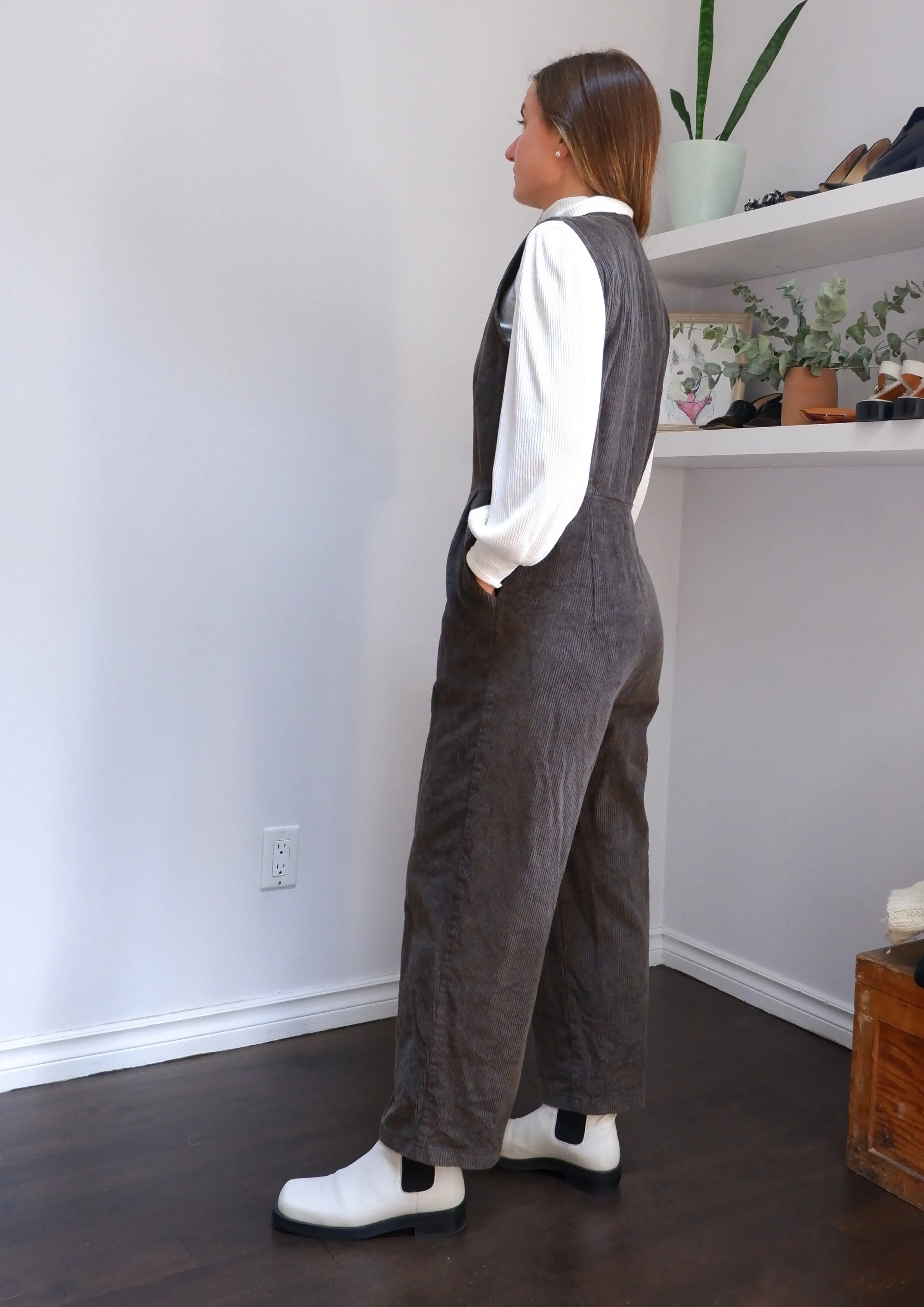 Dagg & Stacey Moss Corduroy Jumpsuit - 8/10