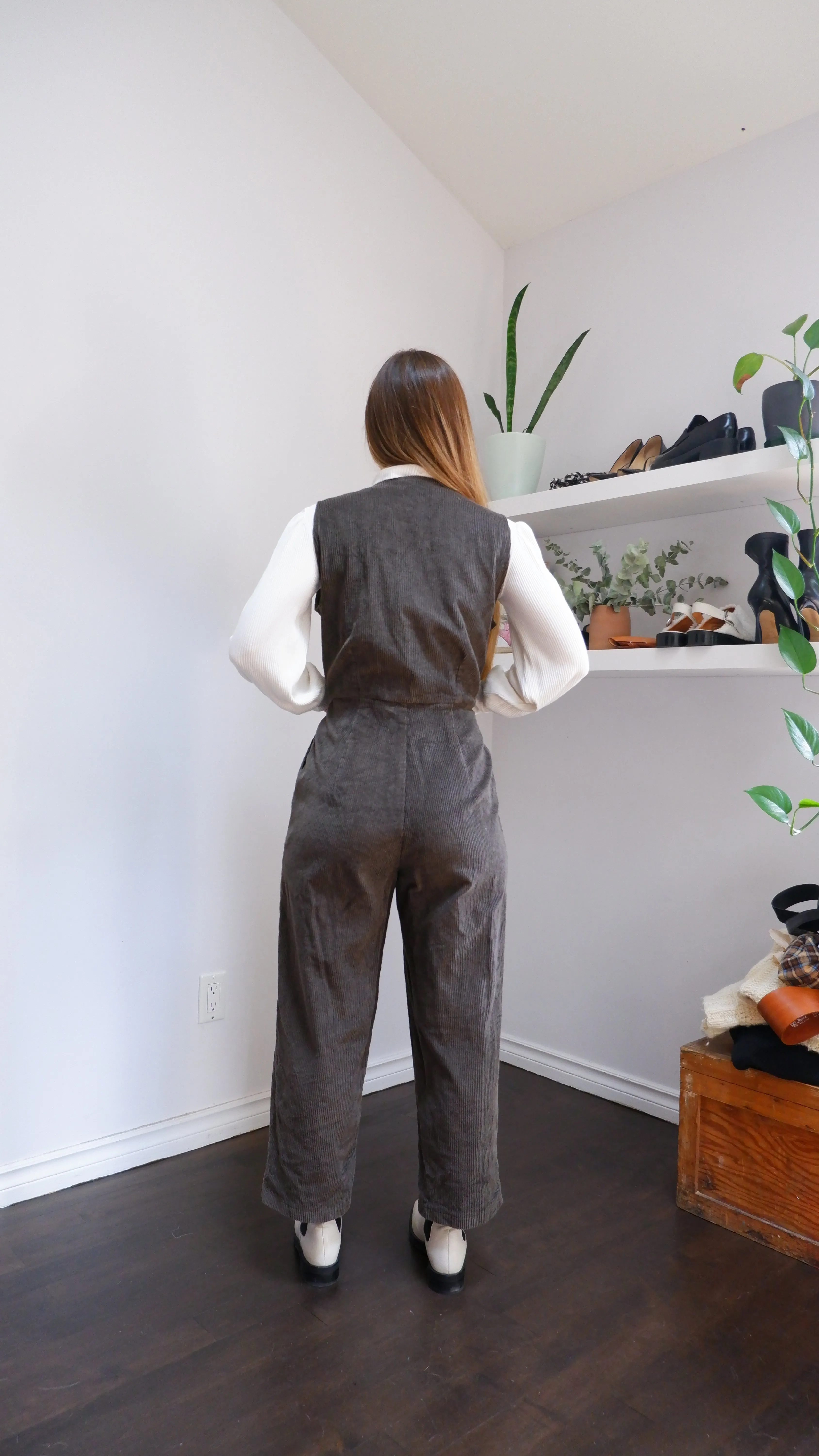 Dagg & Stacey Moss Corduroy Jumpsuit - 8/10