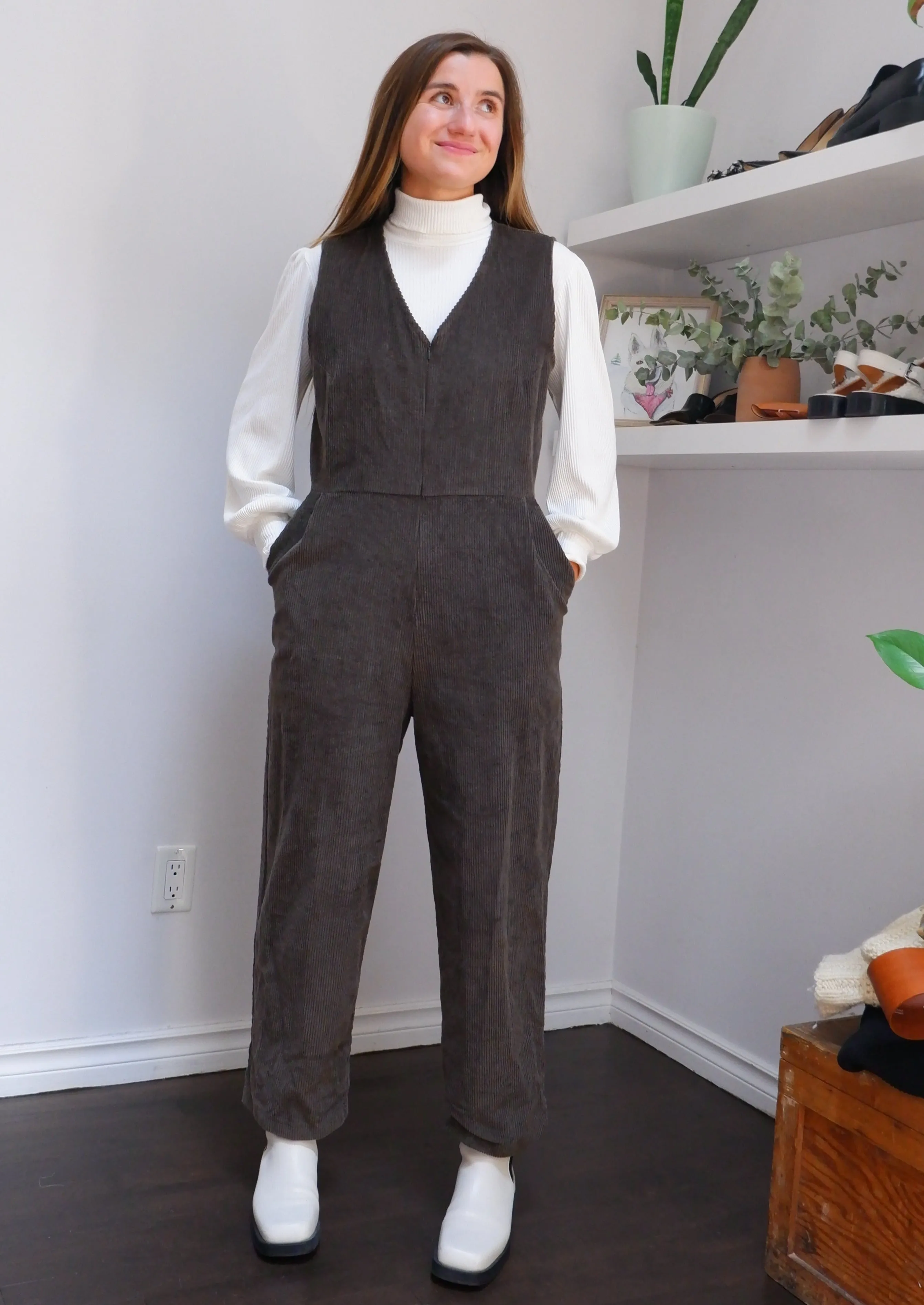 Dagg & Stacey Moss Corduroy Jumpsuit - 8/10