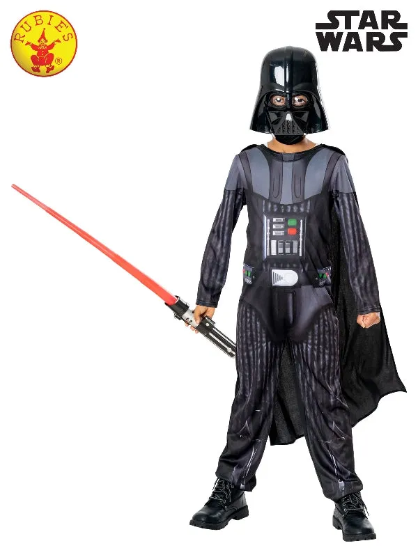 DARTH VADER COSTUME & NON-LIGHT UP LIGHTSABER, CHILD